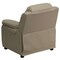 Emma and Oliver Deluxe Padded Contemporary Kids Recliner with Storage Arms